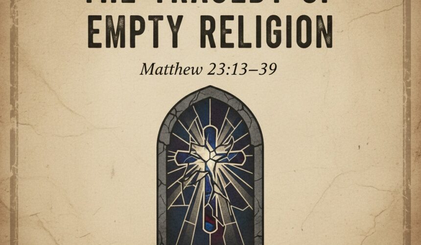 Matthew 23.13-39 Matthew 23:13-39 “The Tragedy of Empty Religion”