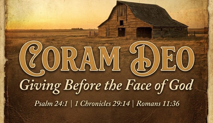 Coram Deo : Giving Before the Face of God